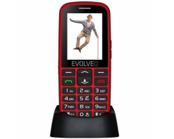Mobiltelefon EasyPhone EG (EP550) EP-550 (piros) Nagy gomb és kijelző, vészhívó gomb!